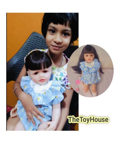 Soft Silicon Realistic New Born Baby Doll with Clothes, Big Size Full Silicone Body Reborn Baby Doll for Girl